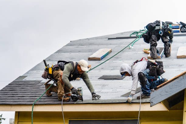 Professional Gutter Installation technician working in Anton, CO